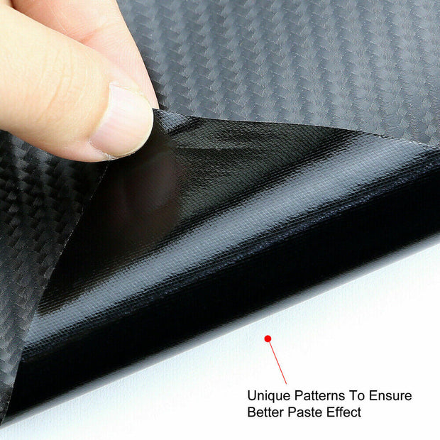 6D Gloss Black Carbon Fiber 150X90Cm Vinyl Car Phone Laptop Wrap Sticker Film AU