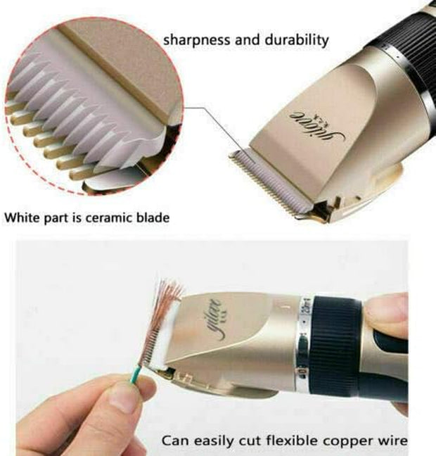 Professional Cordless Hair Clippers & Trimmer Set – 9-Piece Washable Beard & Hair Grooming Kit for Men