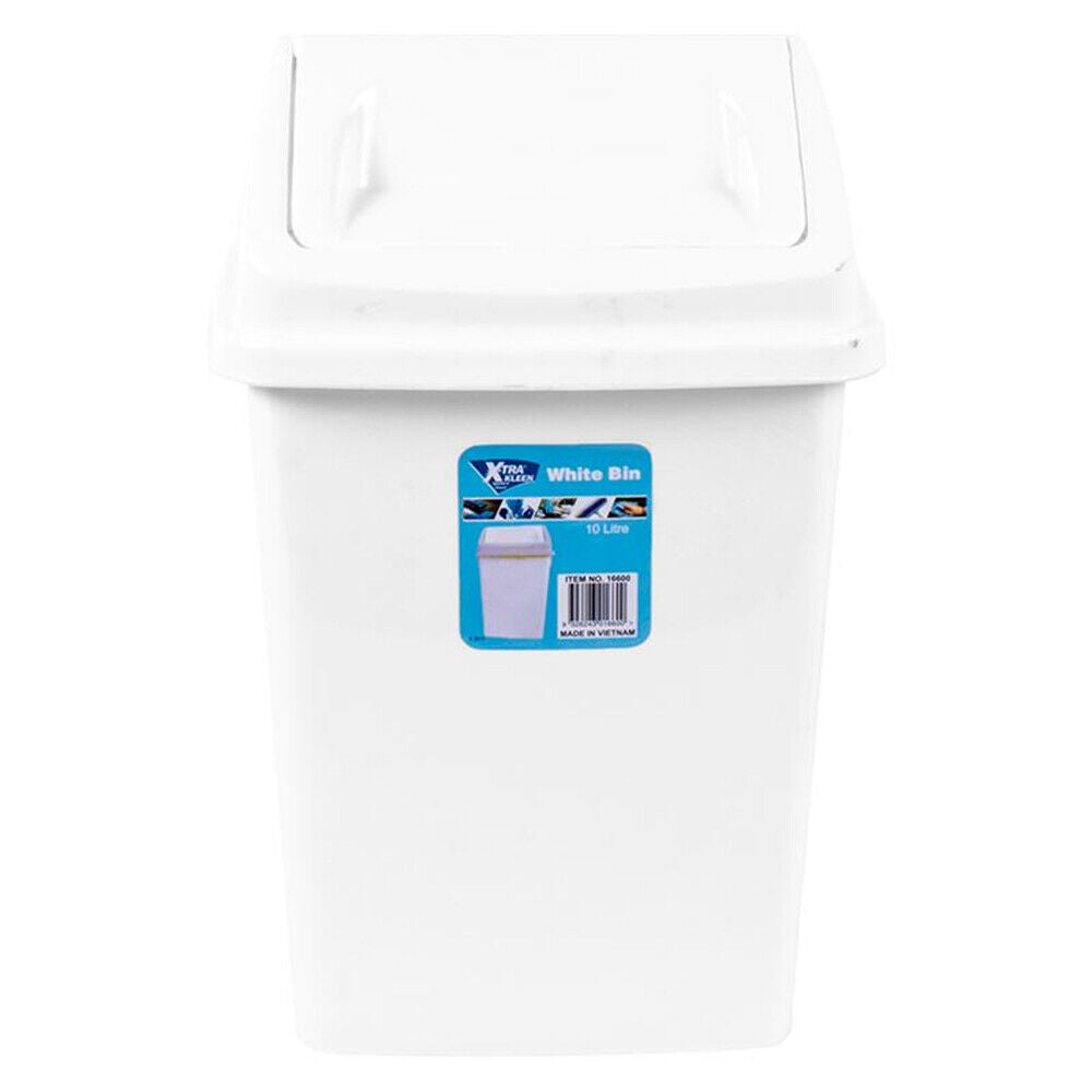 Sleek 10L/20L Swing Lid Trash Bin - Perfect for Kitchen & Bathroom Waste Management!