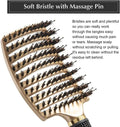 Gold Detangling Hairbrush – Nylon & Boar Bristles for Women & Men | Scalp Massage Comb