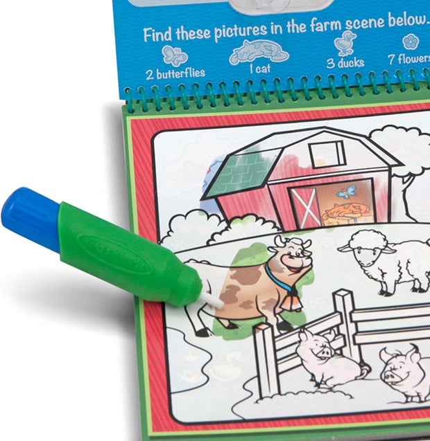 Melissa & Doug On-The-Go Water WOW! – Reusable Water-Reveal Pad | Animals Theme | Mess-Free Coloring Fun