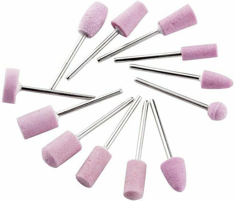 12PCS Nail Drill Bit Set – Acrylic Nail File & Pedicure Tools for Salon Use
