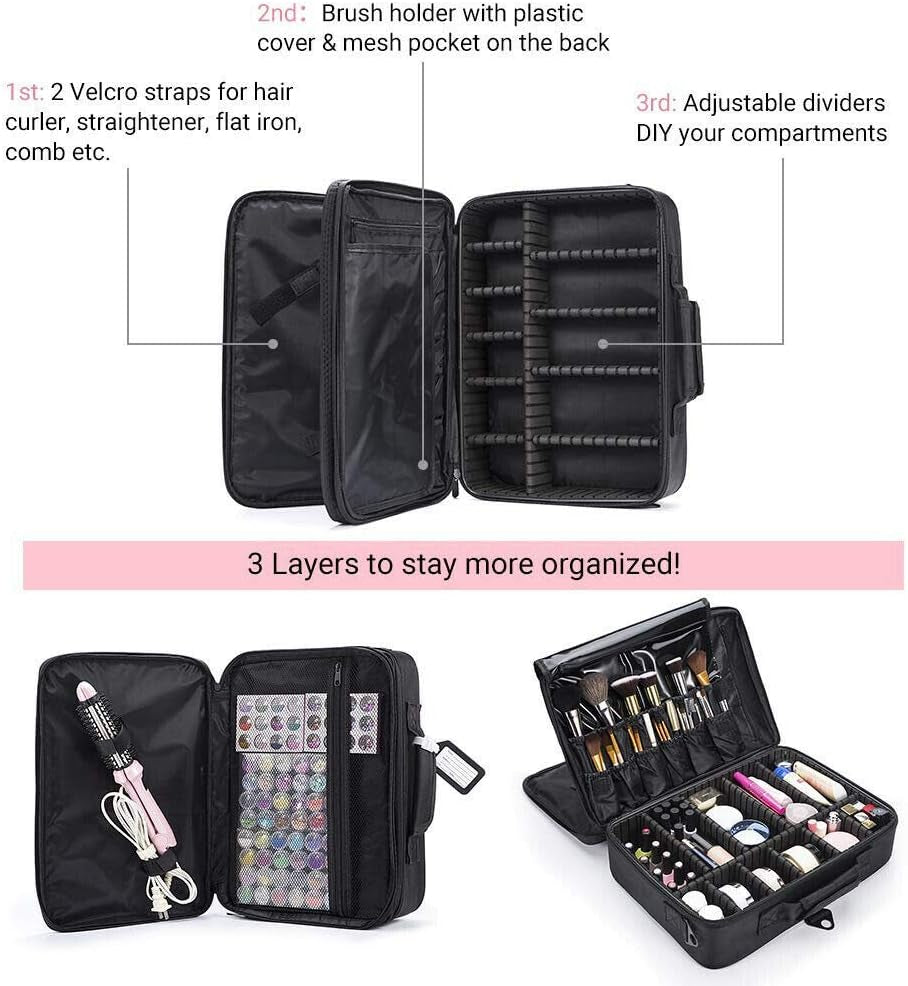 Portable Makeup Bag Cosmetic Case Storage Box Travel Organizer Pouch Toiletry