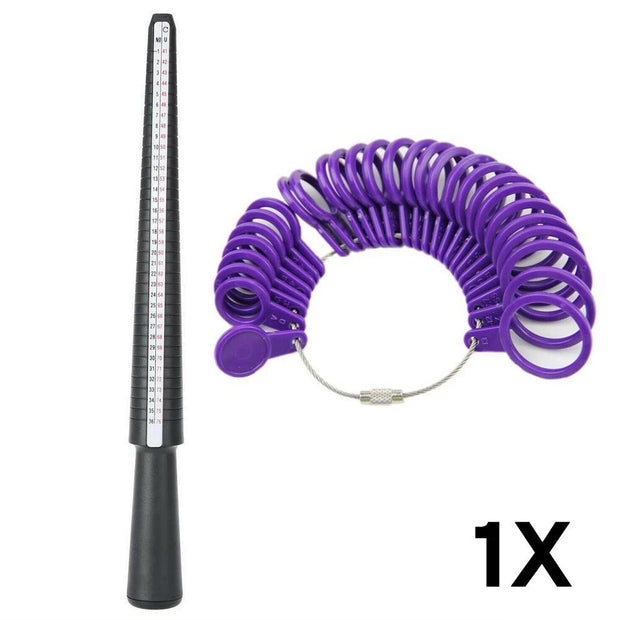 Jewelry Ring Sizer Set with Finger Gauge - Handy Tool for Easy Measurement