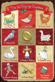 DAYS OF CHRISTMAS Rustic Look Home Washing Wall Décor Reproduction Bar Wall Tin Metal Signs