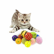 Fun and Colorful 20Pcs Cat Bell Toy Plastic Ball Tickle Interactive Cat Training Toy Assorted AU--------------------------------------------------------------------------------------------------Keep your feline friend entertained for hours with this
