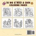 Into Gardens: Bold & Easy Coloring Book Featuring Plants, Flowers, and Cute Animals for Adults and Teens