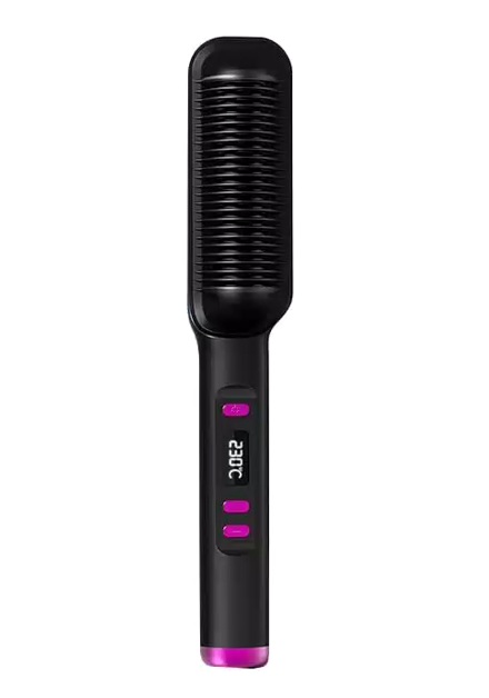 Negative Ion Hair Straightener & Styling Comb – Frizz-Free, Sleek Hair (Black)