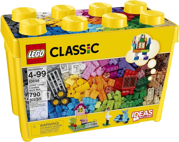 Classic Large Creative Brick Box – Colorful Building Set for Kids 4+ | Includes Doors, Windows, Wheels & Baseplate