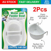 2x Feeder Cup For Bird Pigeon Chicken Quail Dove Rabbit Water Food Bowl Cage NEW - Hot Sale!