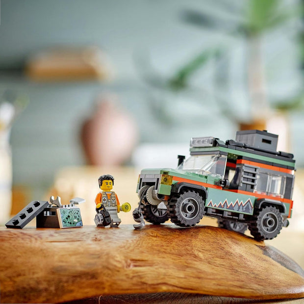 City Off-Road 4x4 Mountain Truck – Adventure Toy for Kids 6+ | Includes Explorer Minifigure & Accessories