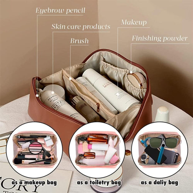 Brown Toiletry Bag – Travel Accessory for Luggage & Essentials
