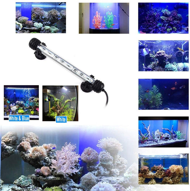 Sublit 18Cm Submersible Waterproof LED Light Bar for Aquariums - White & Blue Illumination