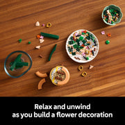 Botanicals Mini Orchid Craft Kit – Artificial Plant Model with Faux Flowers & Terracotta-Style Pot | DIY Decor for Home & Office