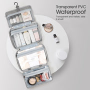 Large Hanging Hook Toiletry Bag Waterproof Travel Makeup Cosmetic Organizer Case (Pink)