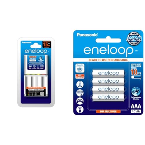 Panasonic Eneloop CC55N Smart and Quick Charger for AA & AAA Rechargeable Batteries,Input AC100V‐240 - Tin Sign Factory Australia