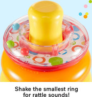 Baby Stacking Toy – Rock-A-Stack with 5 Colorful Rings & Roly-Poly Base | Fun & Educational for Ages 6+ Months