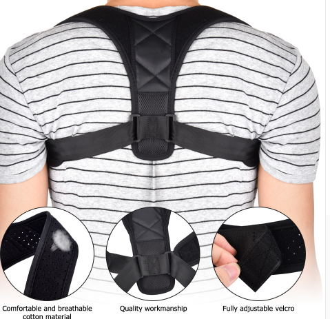 Adjustable Posture Corrector Back Support Strap Brace Shoulder Spine Support Lumbar Posture Orthopedic Belt - Tin Sign Factory Australia