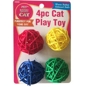 4PC Colored Woven Rattan Ball For Cat****Looking for a fun and engaging toy to keep your cat entertained? Look no further than our 4PC Colored Woven Rattan Ball! These vibrant candy-colored balls are designed to catch your cat's attention and provide