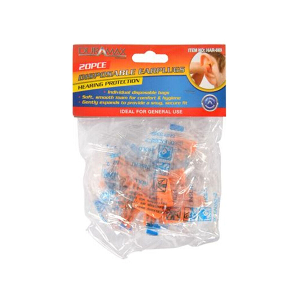 Ultimate Comfort Disposable Foam Ear Plugs - 32dB Noise Cancelling for Peaceful Sleep & Snoring Relief - 20 Pairs