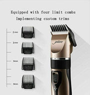 Professional Cordless Hair Clippers & Trimmer Set – 9-Piece Washable Beard & Hair Grooming Kit for Men