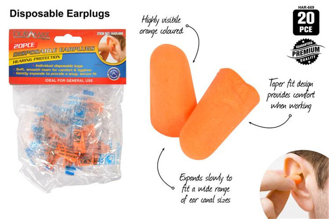 Ultimate Comfort Disposable Foam Ear Plugs - 32dB Noise Cancelling for Peaceful Sleep & Snoring Relief - 20 Pairs