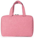 Large Hanging Hook Toiletry Bag Waterproof Travel Makeup Cosmetic Organizer Case (Pink)