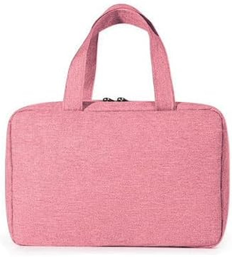 Large Hanging Hook Toiletry Bag Waterproof Travel Makeup Cosmetic Organizer Case (Pink)