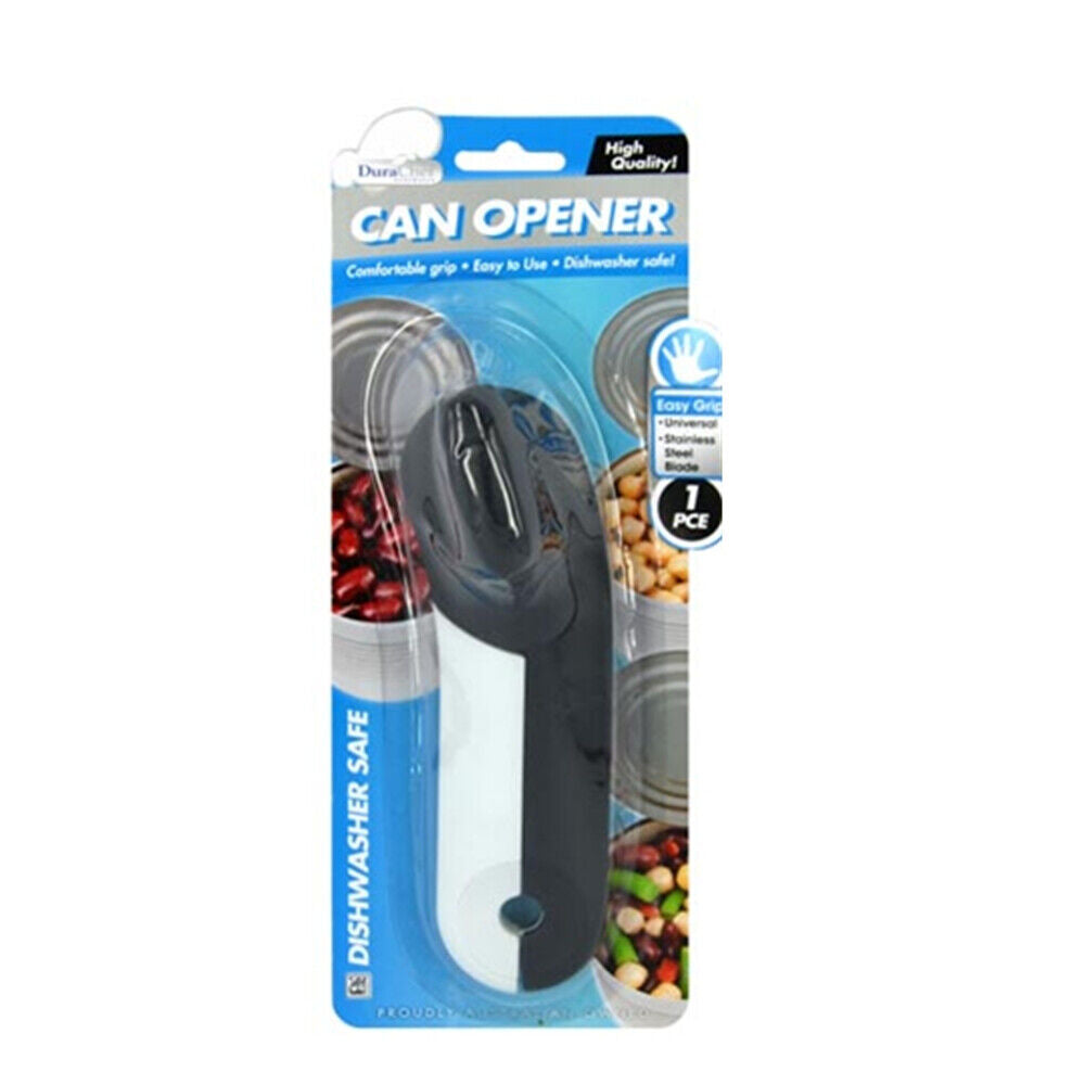 Stainless Steel Manual Can Opener 2-Pack - Effortless Smooth Edge Design for Safe and Easy Use