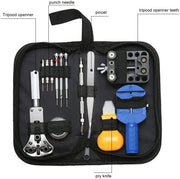 Watch Tool Set 147 Pieces Watch Tool Watchmaker Tool Repair Kit Bag Watch Set Ideal for Repairing Watches, Watches, Changing Watch Straps, black