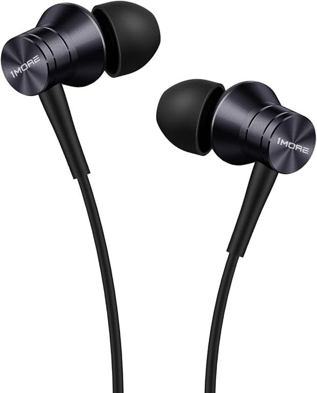 1MORE Piston Fit In Ear Headphones with Microphone, 3.5mm Wired Earphones, Black