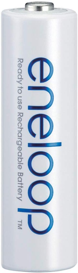 Panasonic AA Eneloop Overnight Basic Battery Charger, 1-Pack + Eneloop AA Pre-Charged Rechargeable Batteries, 4-Pack (K-KJ51MCC4TA)
