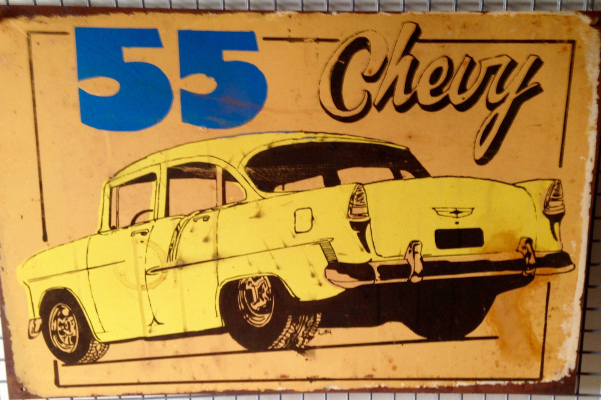 55 Chevy classic car 20 x 30 cm metal sign