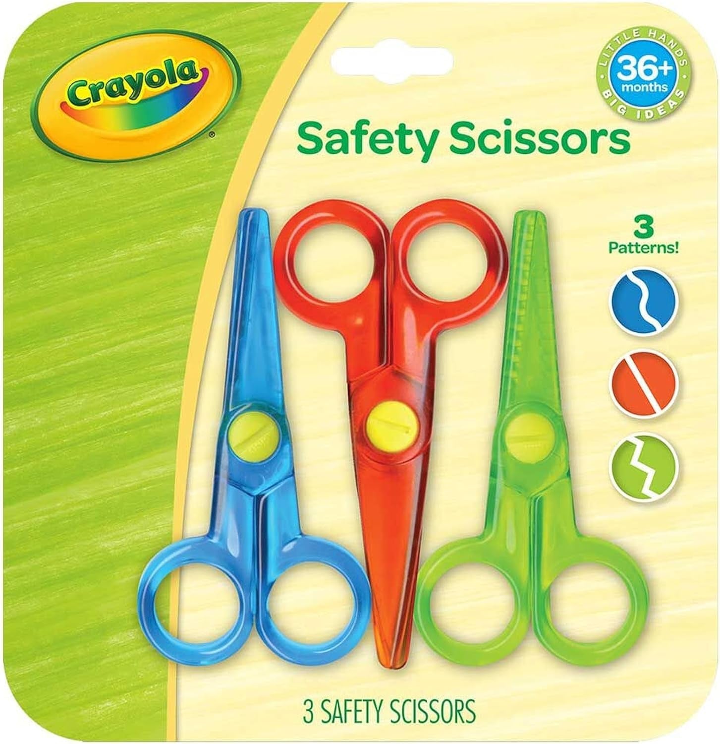 My First Safety Scissors – Toddler Art Supplies | 3-Pack Child-Safe Scissors for Beginners