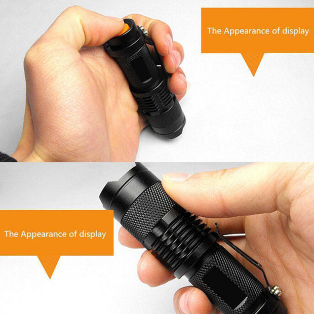 Ultra-Strong 365 Nm UV LED Blacklight Flashlight - Perfect for Inspections & Detection