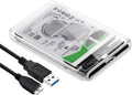 T Tersely 2.5-Inch SATA to USB 3.0 External Hard Drive Enclosure Adapter Case, Transparent LED Indicator 7mm/9.5mm SATA I/II/III/SSD/HDD Data Transfer PC/Laptop [Support UASP][Auto Sleep] - Tin Sign Factory Australia