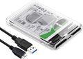 T Tersely 2.5-Inch SATA to USB 3.0 External Hard Drive Enclosure Adapter Case, Transparent LED Indicator 7mm/9.5mm SATA I/II/III/SSD/HDD Data Transfer PC/Laptop [Support UASP][Auto Sleep] - Tin Sign Factory Australia