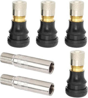 4 Pcs Scooter Tubeless Valves & 2 Pcs Valve Stem Extenders Compatible with Ninebot MAX G30 Compatible with Xiaomi M365 and M365 Pro Scooter, Electric Scooter Tubeless Tire Vacuum Valve Wheel Gas Valve