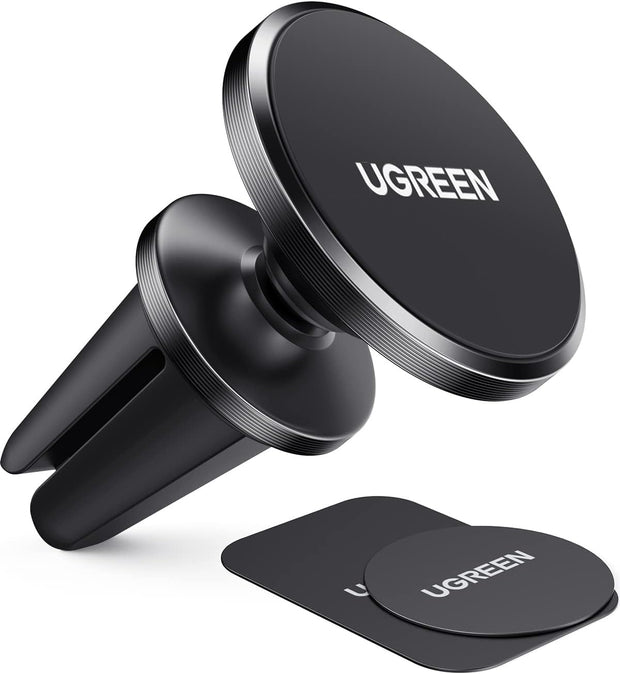 UGREEN Car Phone Mount Magnetic Air Vent Universal Magnet Holder Compatible with iPhone 17 Pro Max, Galaxy S24 Ultra, Gloss Black