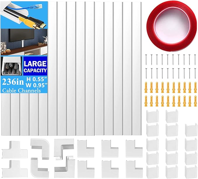 236" Cord Hider Cord - Cover Wire for Cords,15 pcs Paintable Cable Concealer - Tin Sign Factory Australia