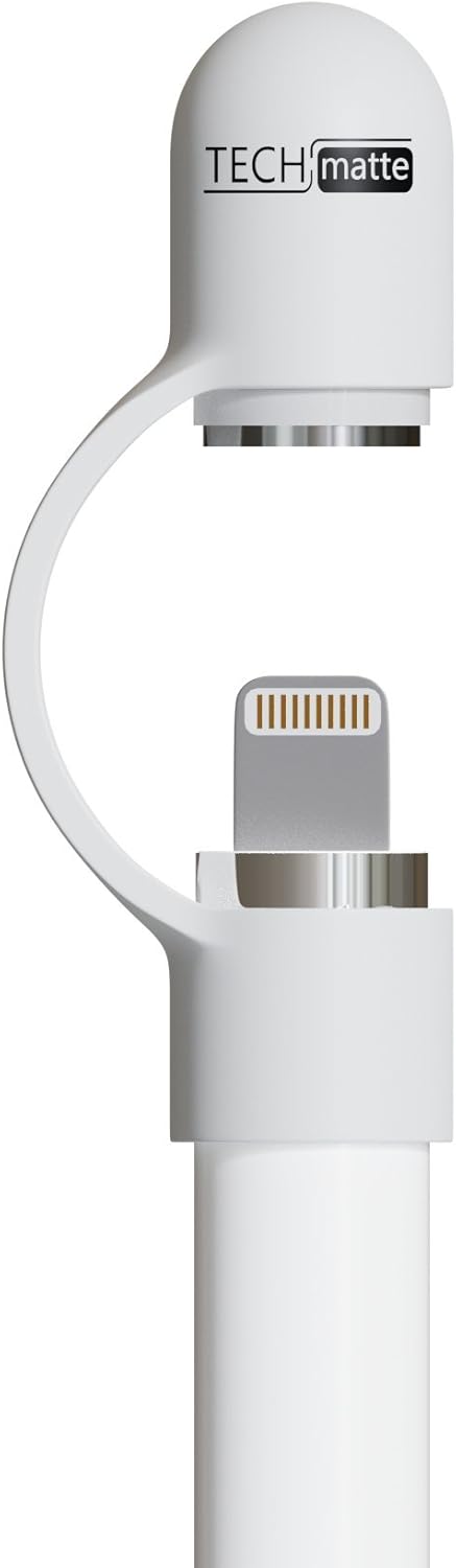 TechMatte Magnetic Replacement Cap Compatible with Apple Pencil (with Cap Holder) (Updated Version)