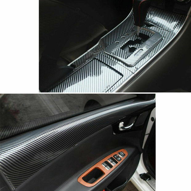 6D Gloss Black Carbon Fiber 150X90Cm Vinyl Car Phone Laptop Wrap Sticker Film AU