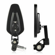 Sleek Black Universal 7/8" Motorcycle Bar End Mirrors for Cafe Racers