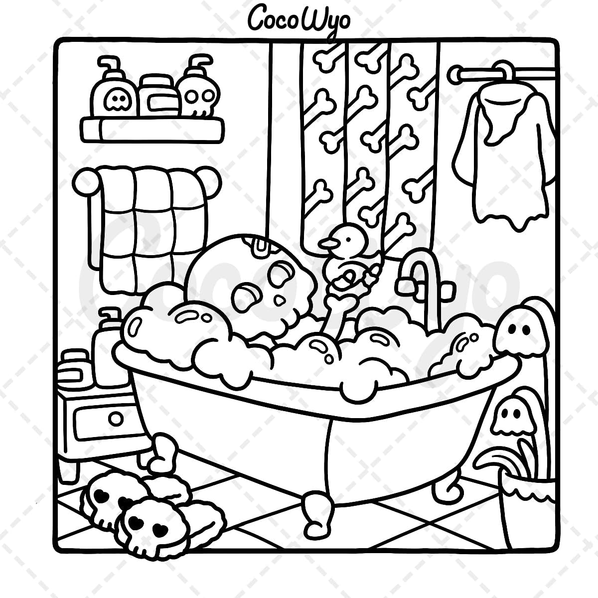 Spooky Cutie Coloring Book – Adorable & Creepy Creatures in Cozy Hygge Moments | Relaxing Fun for Adults & Teens