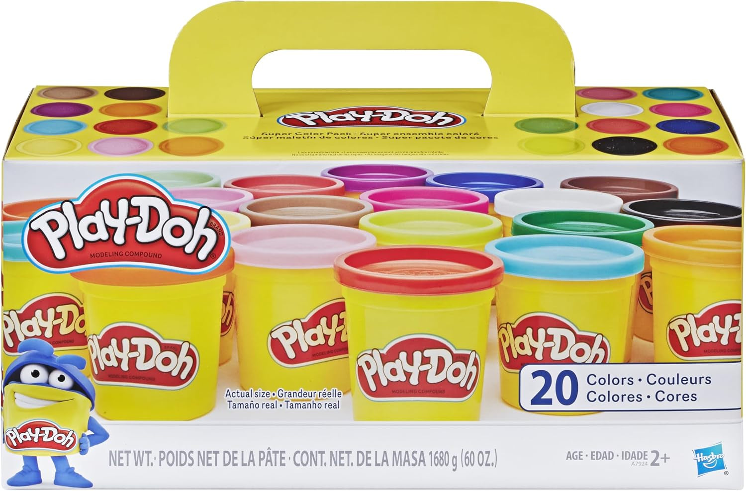 Hasbro Super Color Pack – 20 Tubs of Dough | Sensory & Educational Craft Toy for Kids Ages 2+