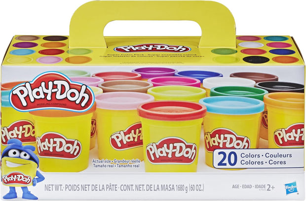 Hasbro Super Color Pack – 20 Tubs of Dough | Sensory & Educational Craft Toy for Kids Ages 2+