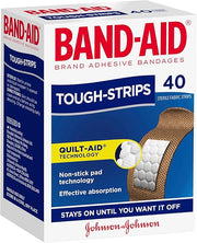Band-Aid Tough Strips 40 Pack |Non-stick Pad Technology| Strengthened Protection| Super Stick