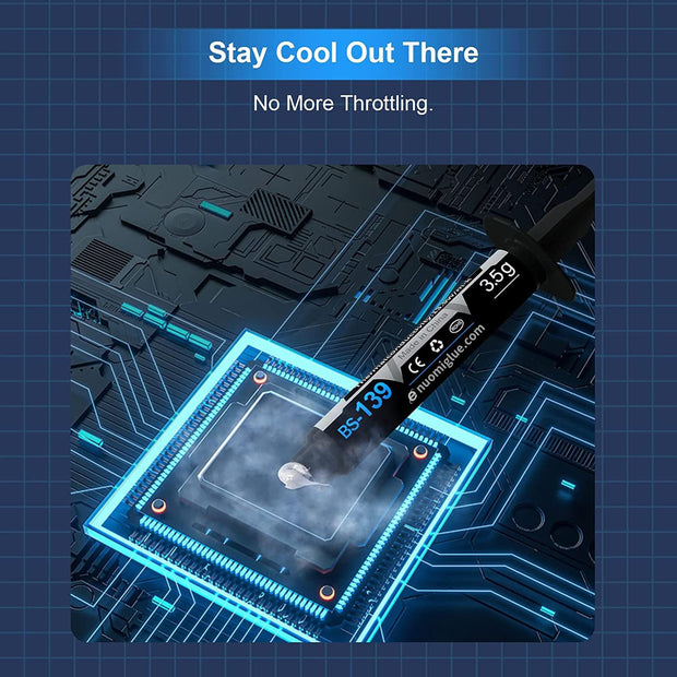 BSFF Thermal Paste, 3.5g with Toolkit CPU Paste Thermal Compound Paste Heatsink for IC/Processor/CPU/All Coolers, Carbon Based High Performance