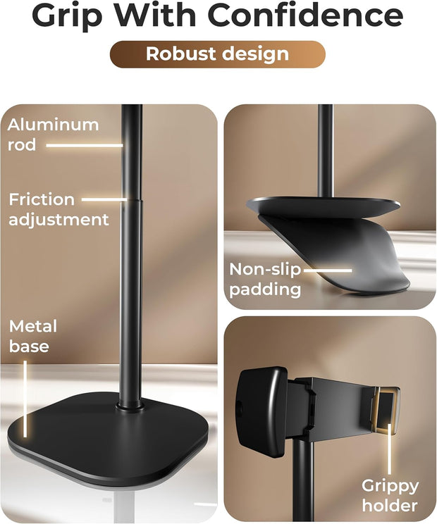 COOPER ChatStand, Adjustable Cell Phone Stand for Desk, Cell Phone Holder for Desk - Night Black