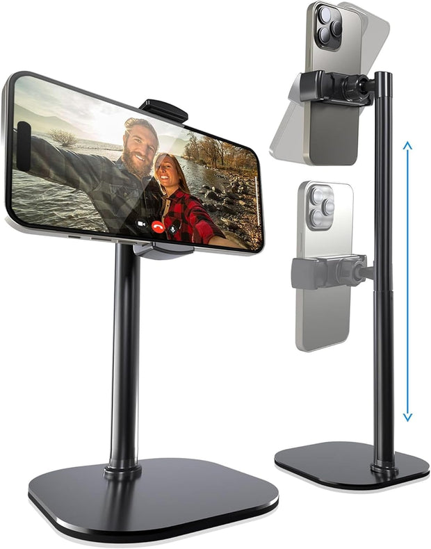 COOPER ChatStand, Adjustable Cell Phone Stand for Desk, Cell Phone Holder for Desk - Night Black